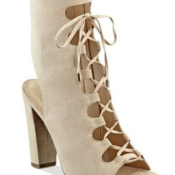 guess lace up heels